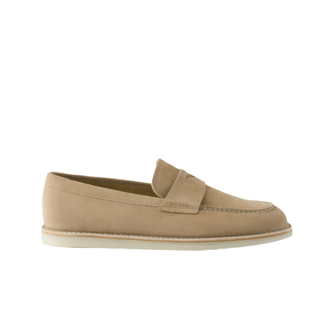 프라다 블리치드 스웨이드 로퍼 에크루(Prada Bleached Suede Loafers Ecru) - 1