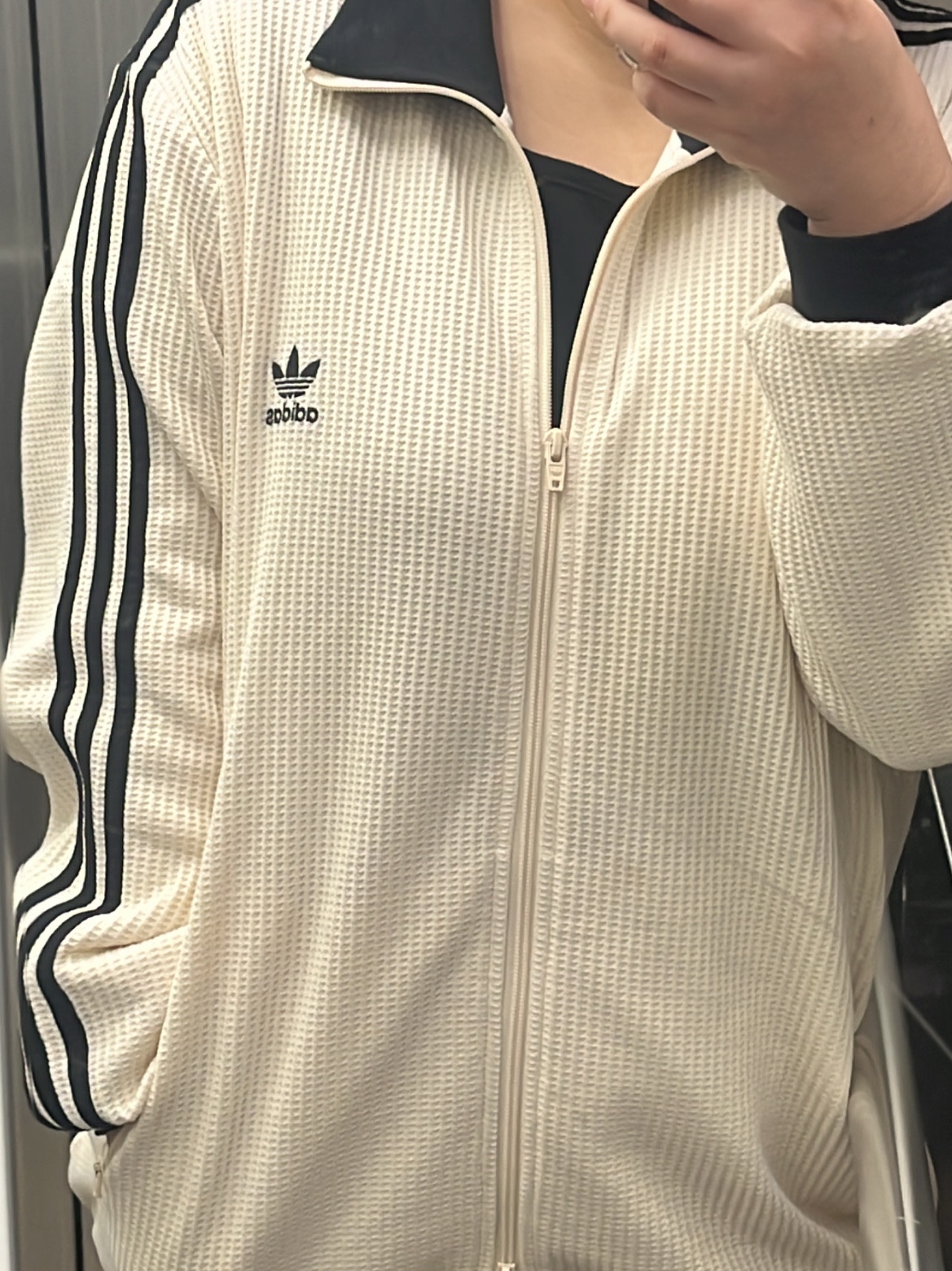 Adidas Waffle Beckenbauer Track Top Wonder White - KR Sizing 착용 스타일