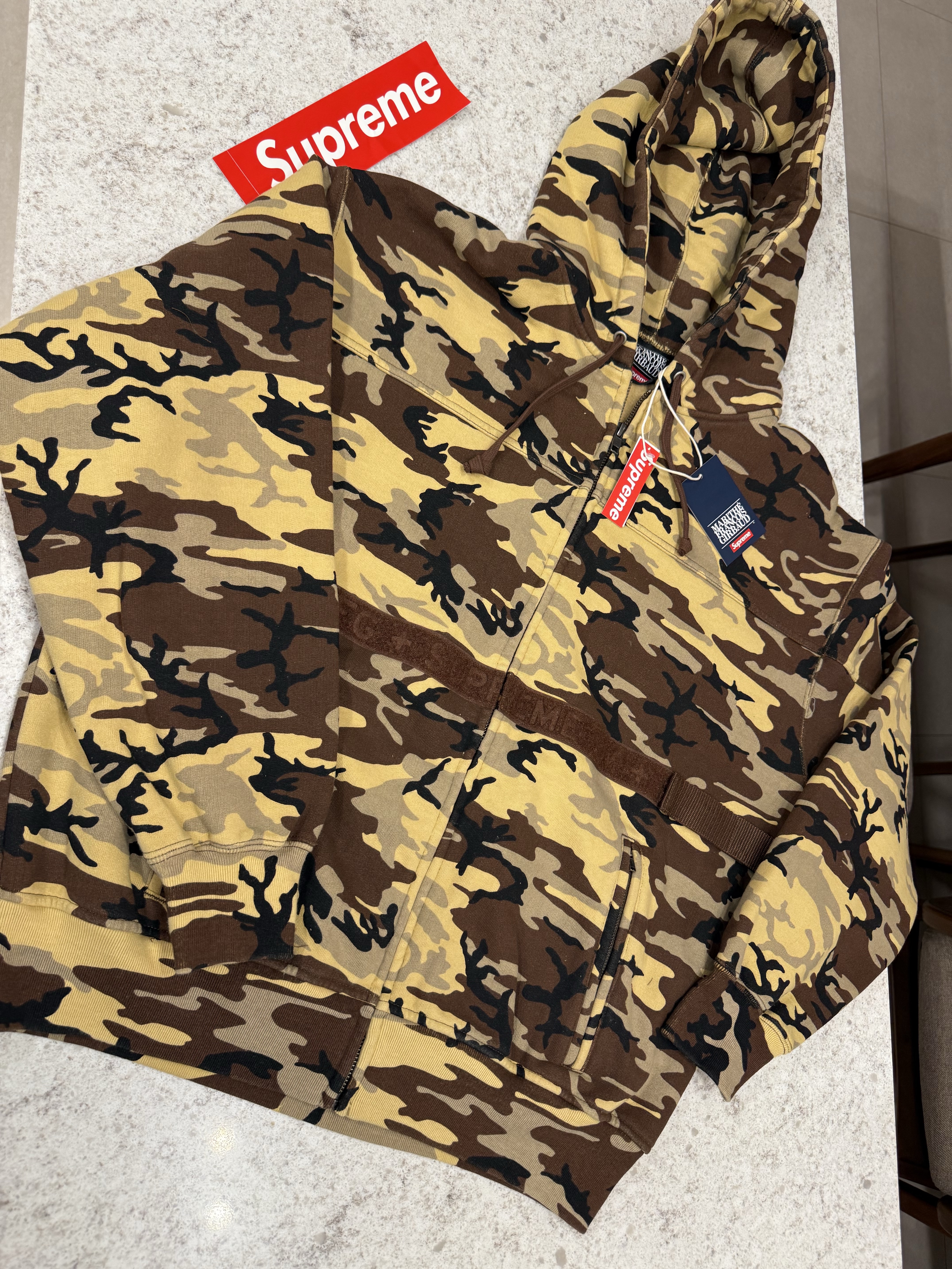 Supreme x Marithe Francois Girbaud Zip Up Hooded Sweatshirt Camo - 25SS 착용 스타일 - 7