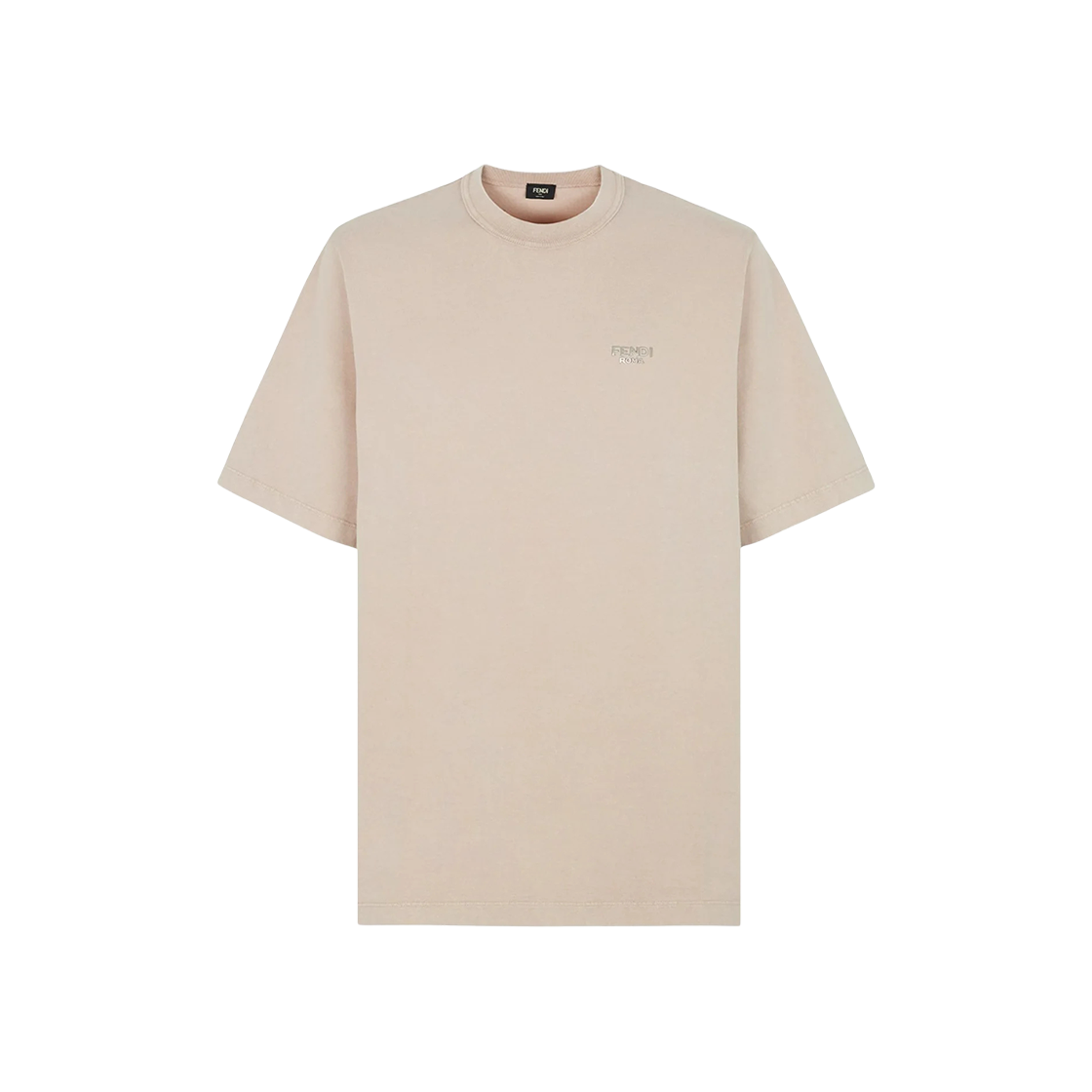 FY1217APMEF1M20 Fendi Washed Compact Jersey T-Shirt Beige