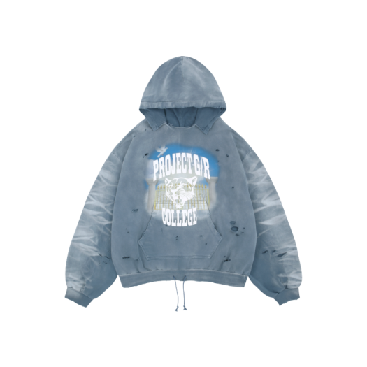 ★関税込★Project G/R★Inside Out Unbalanced Zip Hoodi.e★ Project GR Inside Out Unbalanced Zip Hoodie - Melange Grey