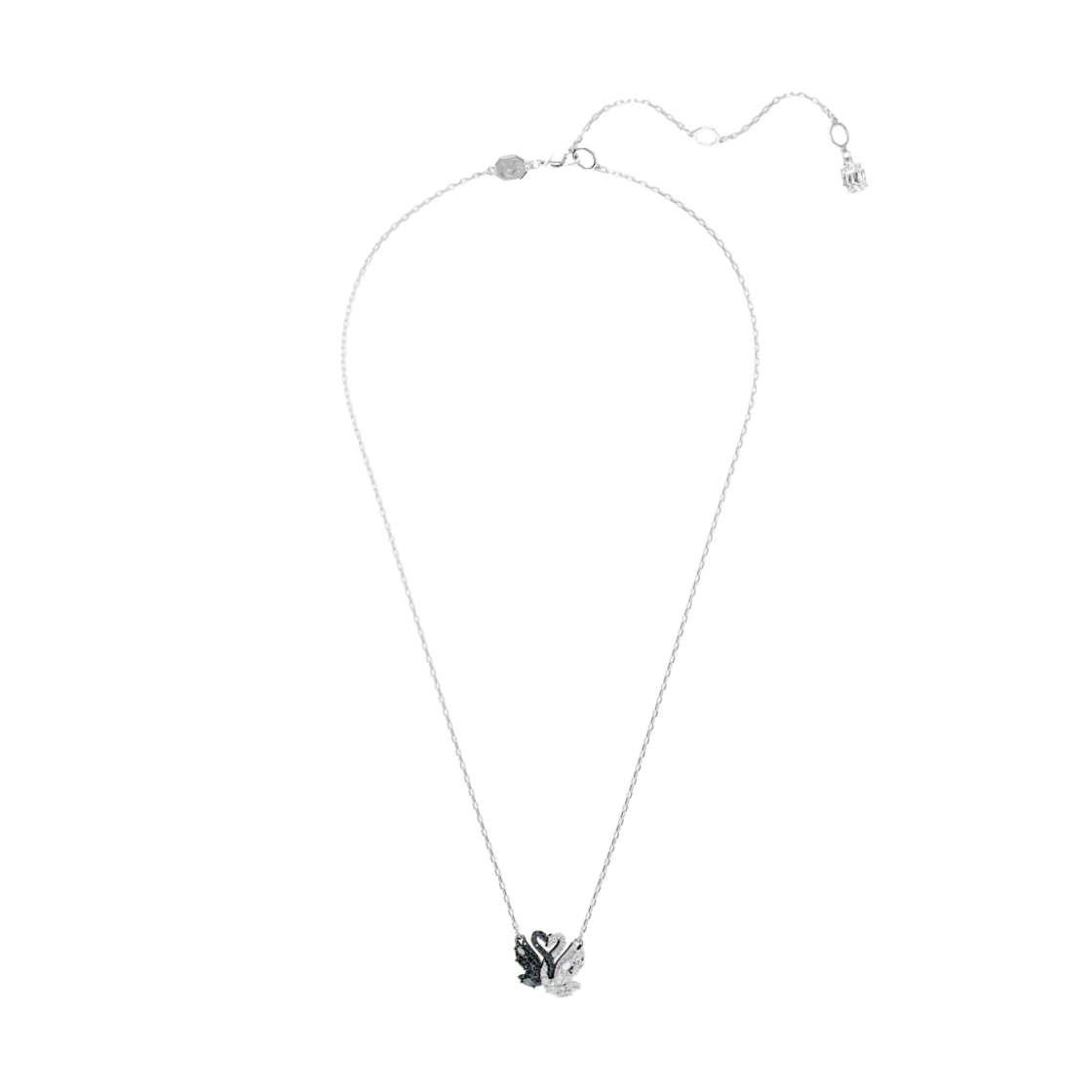 (W) 스와로브스키 스완 펜던트 스완 블랙 믹스 메탈 피니쉬((W) Swarovski Swan Pendant Swan Black Mixed Metal Finish)