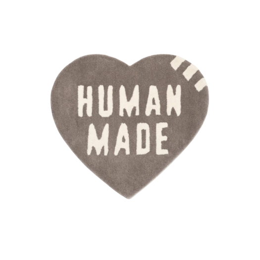 Human Made Heart Rug Medium Gray