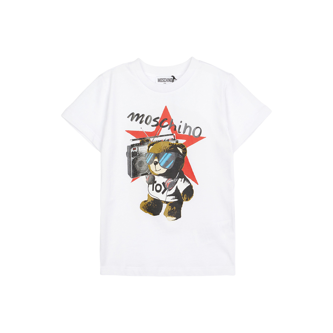 (키즈) 모스키노 숏 슬리브 티셔츠 화이트((Kids) Moschino Short Sleeve T-Shirt White) - 1