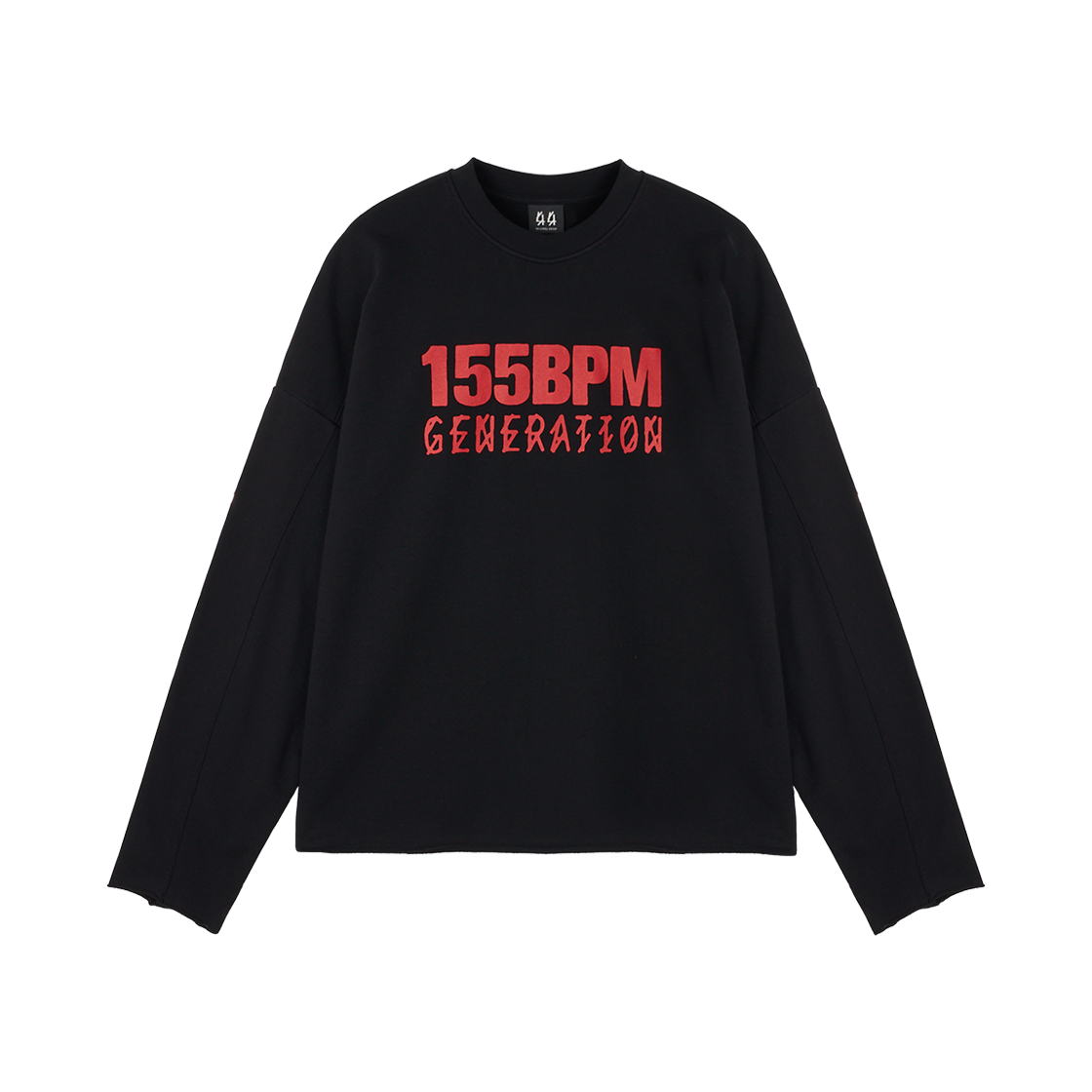 KM5BTSWFL11BK 44 Label Group Safe Space Crewneck Black - 25SS