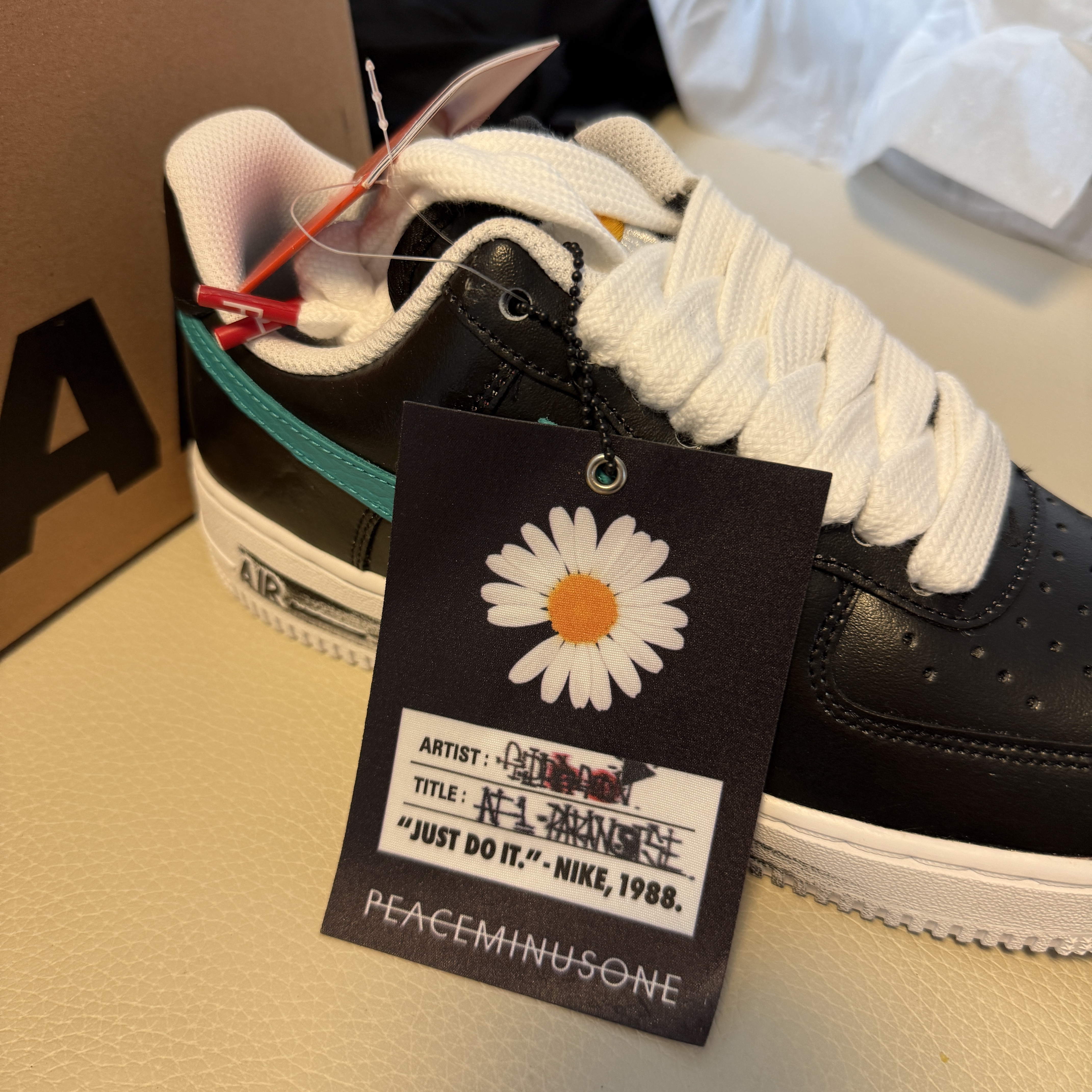 Nike x Peaceminusone Air Force 1 Low Para-Noise 3.0 Black and Multicolor 착용 스타일 - 1