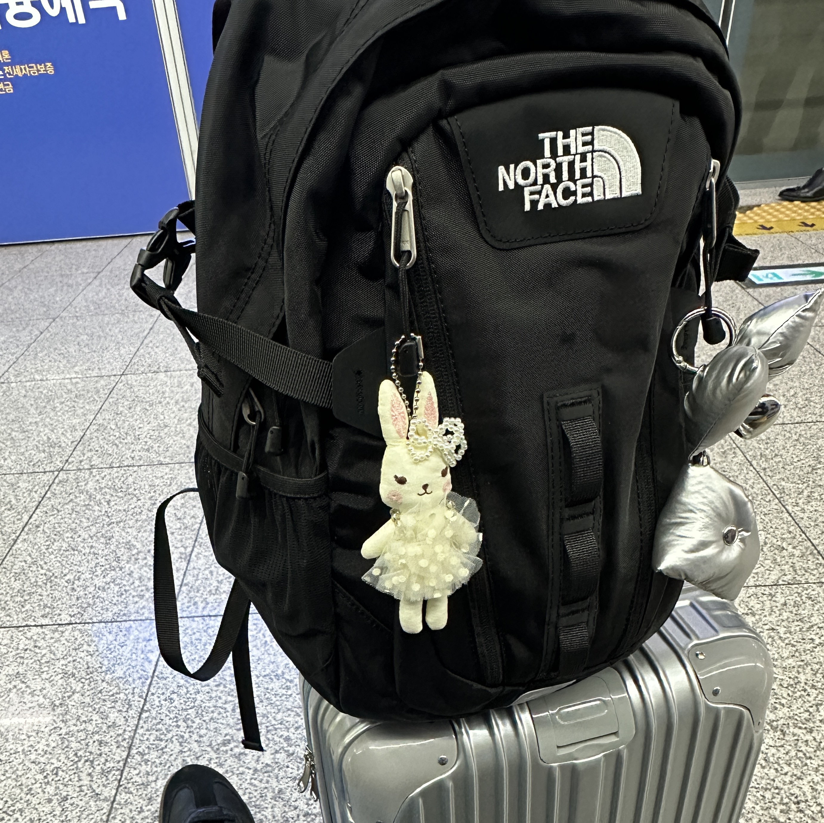 The North Face Mini Shot Black 착용 스타일 - 1