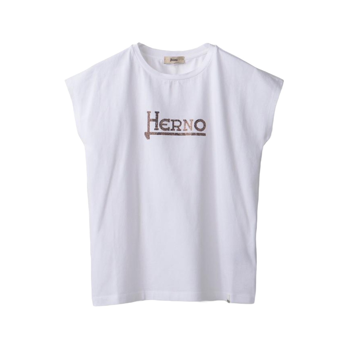 (W) 에르노 숏슬리브 티셔츠 화이트((W) Herno Short Sleeve T-Shirt White)