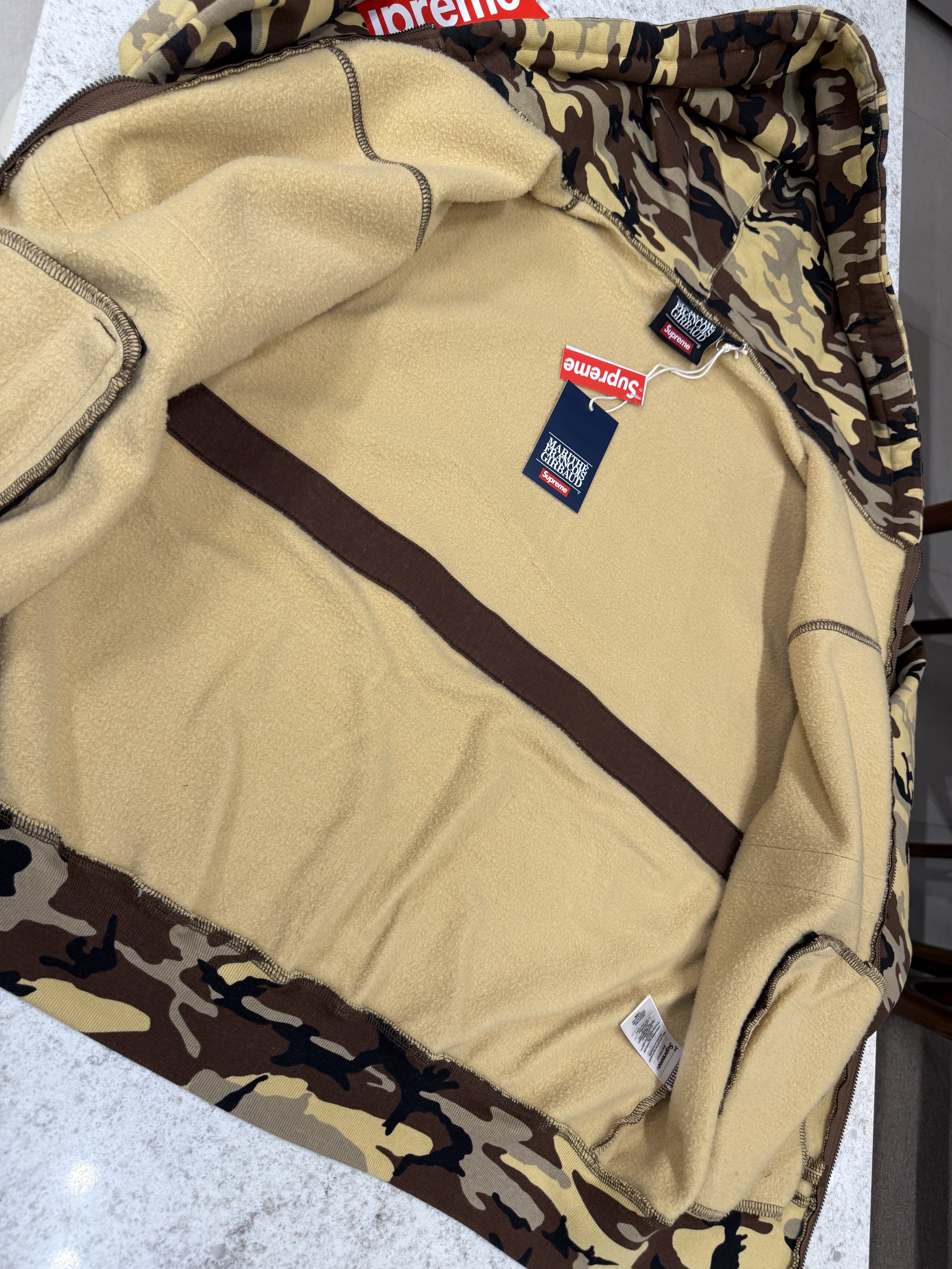 Supreme x Marithe Francois Girbaud Zip Up Hooded Sweatshirt Camo - 25SS 착용 스타일 - 8