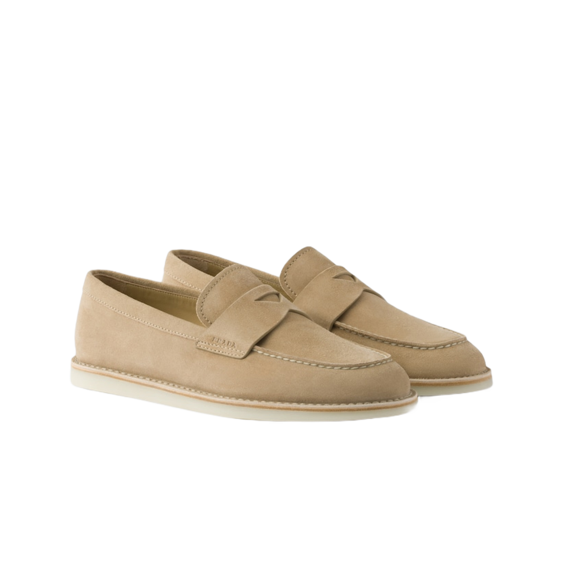 프라다 블리치드 스웨이드 로퍼 에크루(Prada Bleached Suede Loafers Ecru) - 2