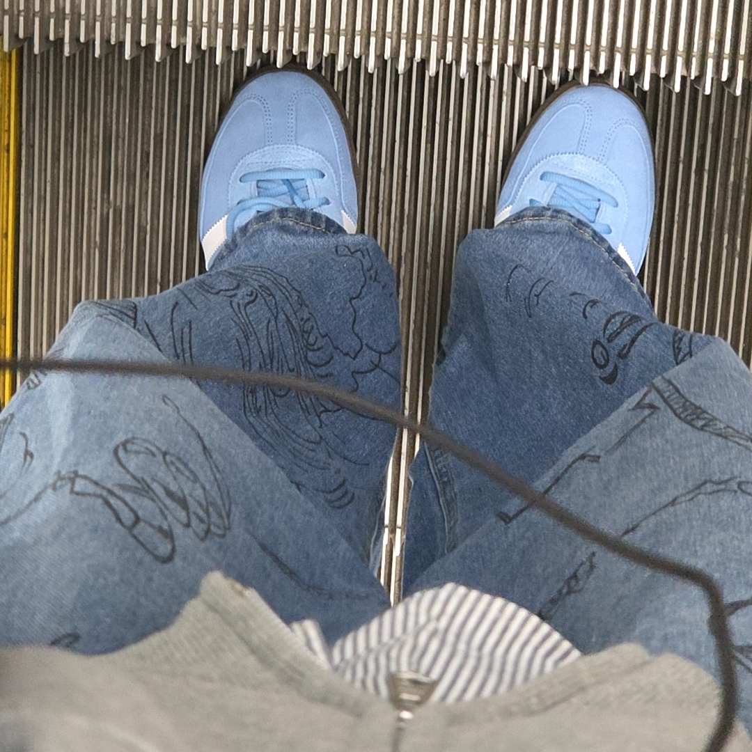 Adidas Spezial Handball Light Blue 착용 스타일 - 1