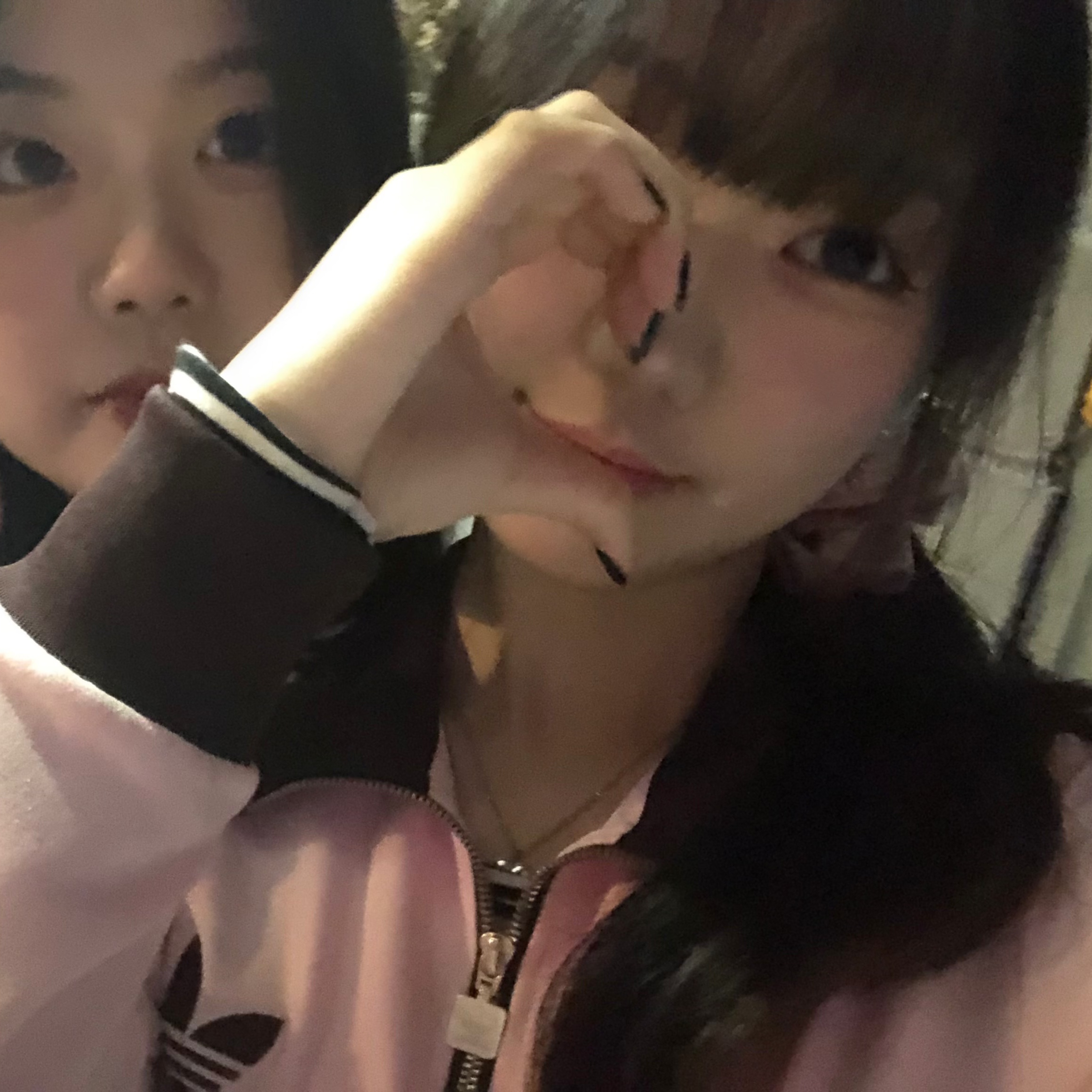 (W) Adidas Premium Originals Track Top Clear Pink Shadow Brown - KR Sizing 착용 스타일 - 5