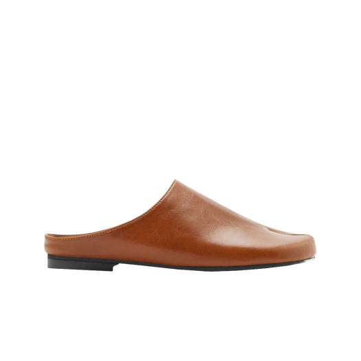 20251-1 PAES Round Low Flat Mule Brown
