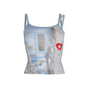 Honkyo Double Strap Sleeveless No Cure Skyblue