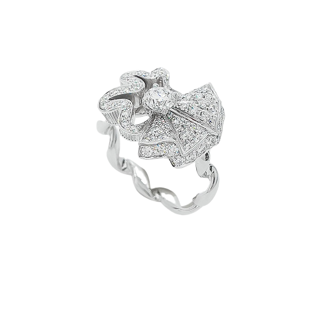 JCOU94003 Dior Cocotte Ring 48Size 18K White Gold Diamond - 대표 이미지 #1
