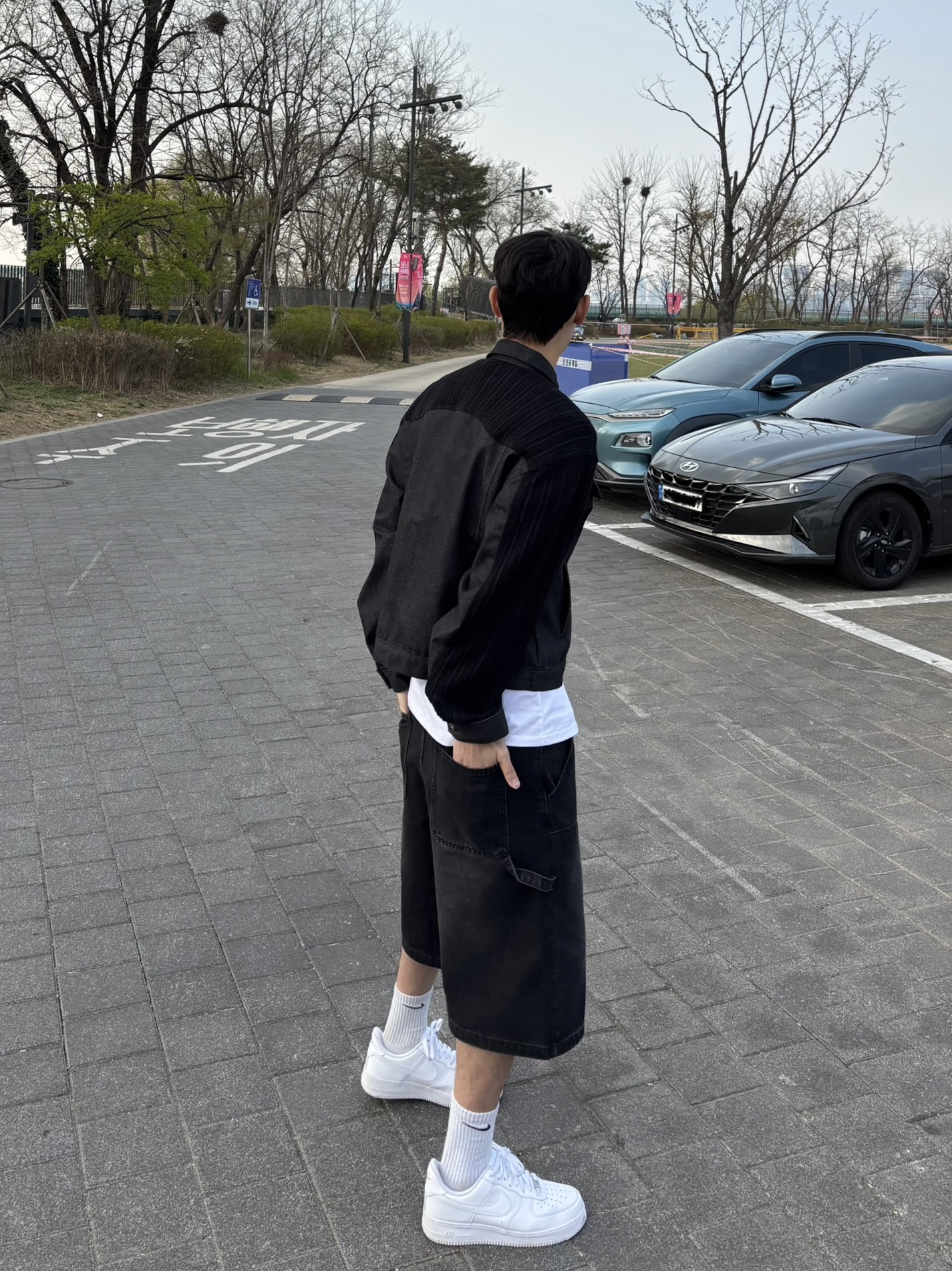 Nike Air Force 1 '07 Low White, (W) Nike Air Force 1 '07 Low White 착용 스타일 - 2