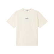 Stone Island 21002RC Combed Organic Cotton Jersey Short-Sleeve T-Shirt with Compass Camo Print Ivory - 25SS