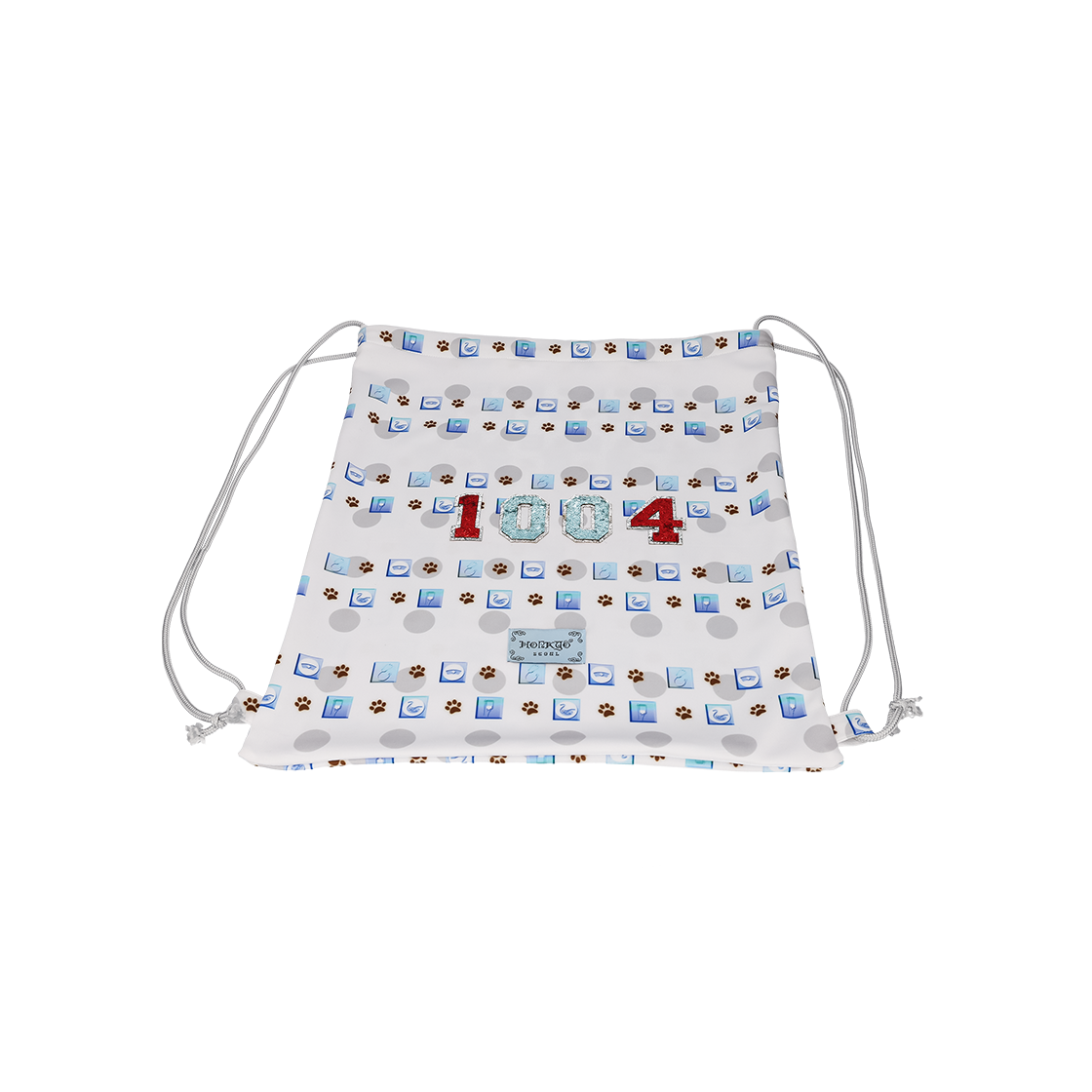 【HONKYO】 1.0.0.4 Pawprint String Bag 혼쿄 1.0.0.4 파우프린트 스트링 백 화이트 | Honkyo | KREAM