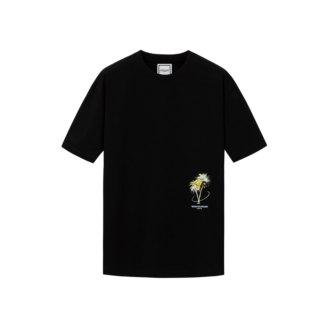 【WOOYOUNGMI】23FW SEOUL EMBOSSING BACKLOGO T-SHIRT BLACK Black Cotton Back Logo T-shirt - WOOYOUNGMI