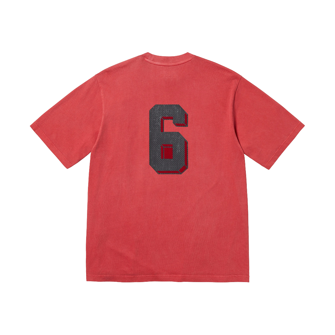 슈프림 플록 워시드 숏슬리브 탑 레드 - 25SS(Supreme Flocked Washed S/S Top Red - 25SS) - 2