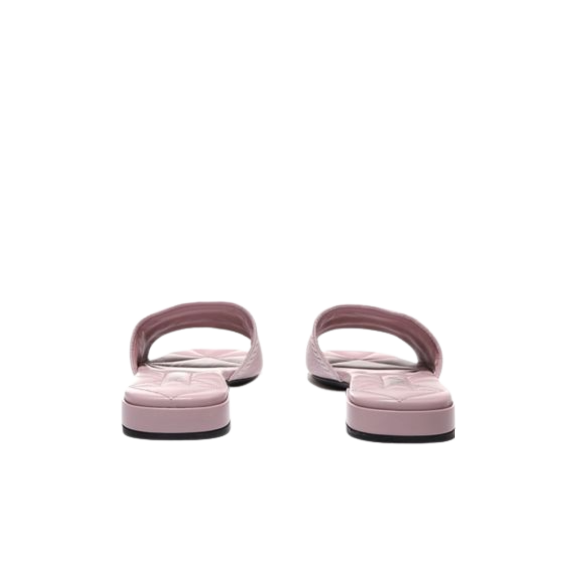 (W) 프라다 자수 패브릭 슬라이드 핑크((W) Prada Embroidered Fabric Slides Pink) - 3