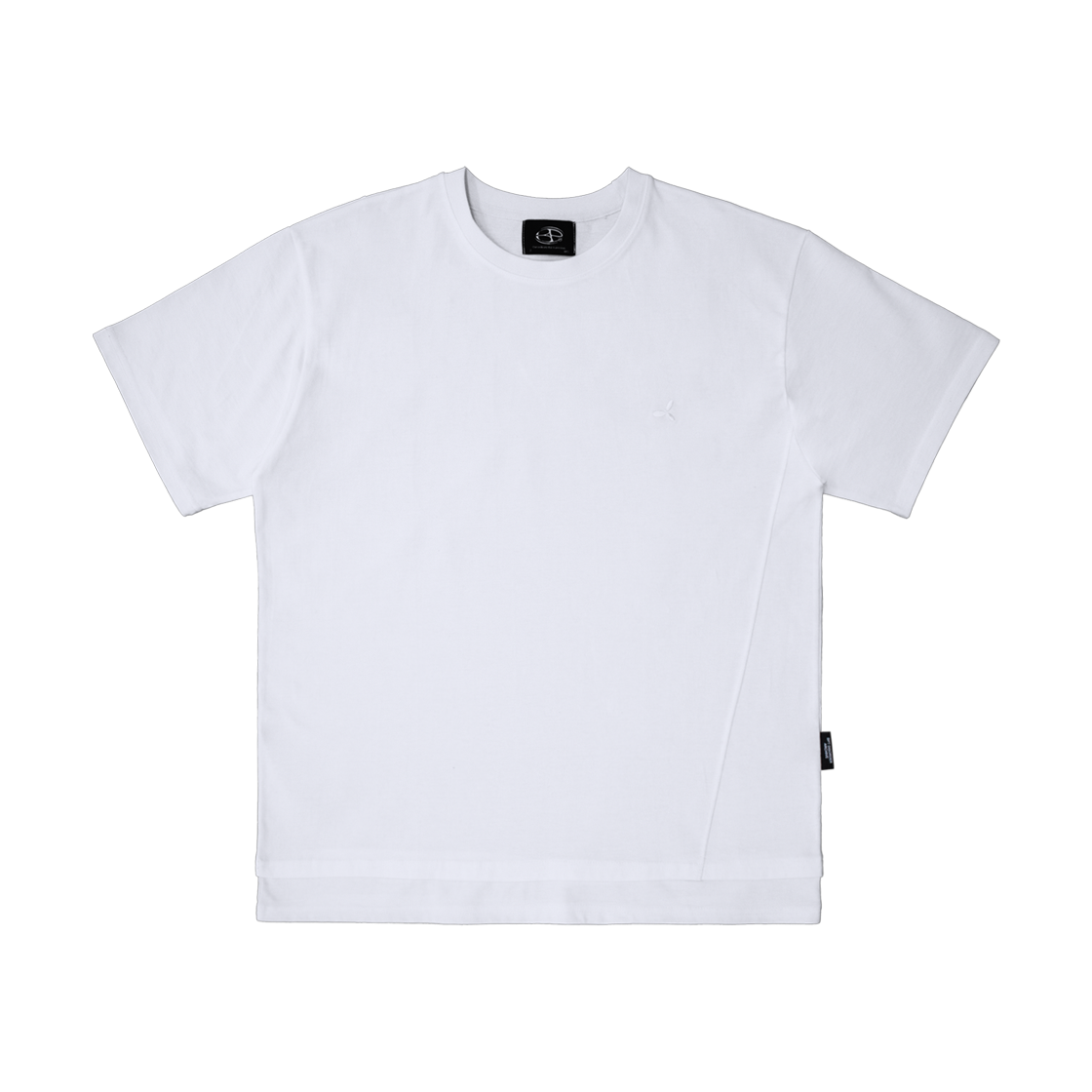 비피투디스오더 컷 패널 레이어 티 화이트