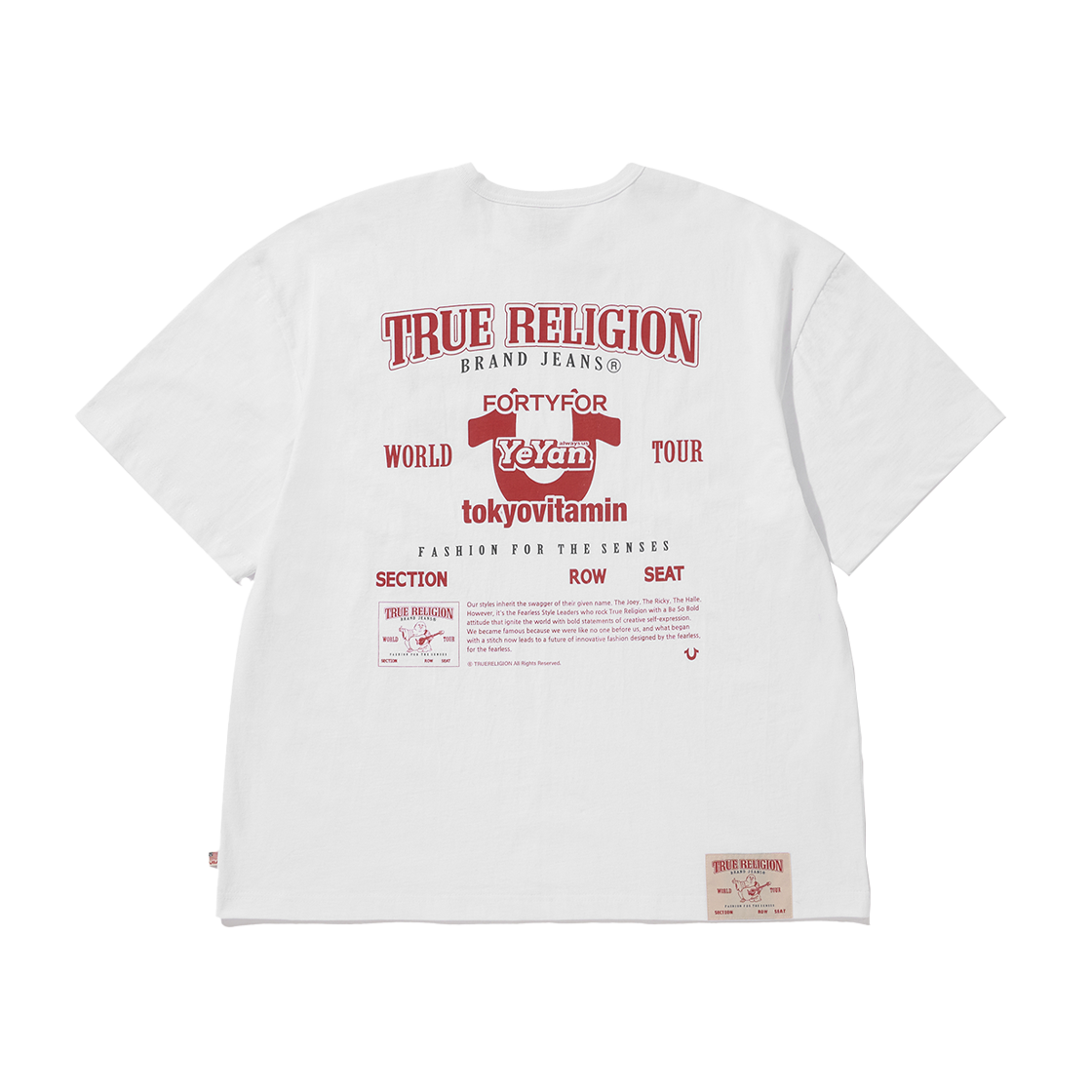 트루릴리젼 x 도쿄 비타민 TR 유니온 숏 슬리브 화이트(True Religion x Tokyo Vitamin TR Union Short Sleeve White)