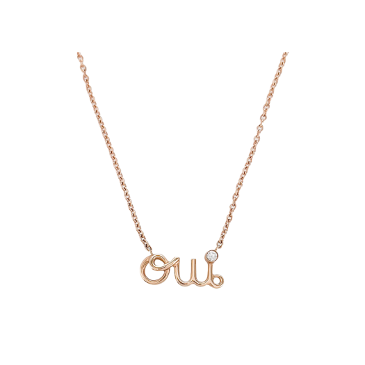 JOUI95035 Dior Amour Necklace 18K Pink Gold Diamond