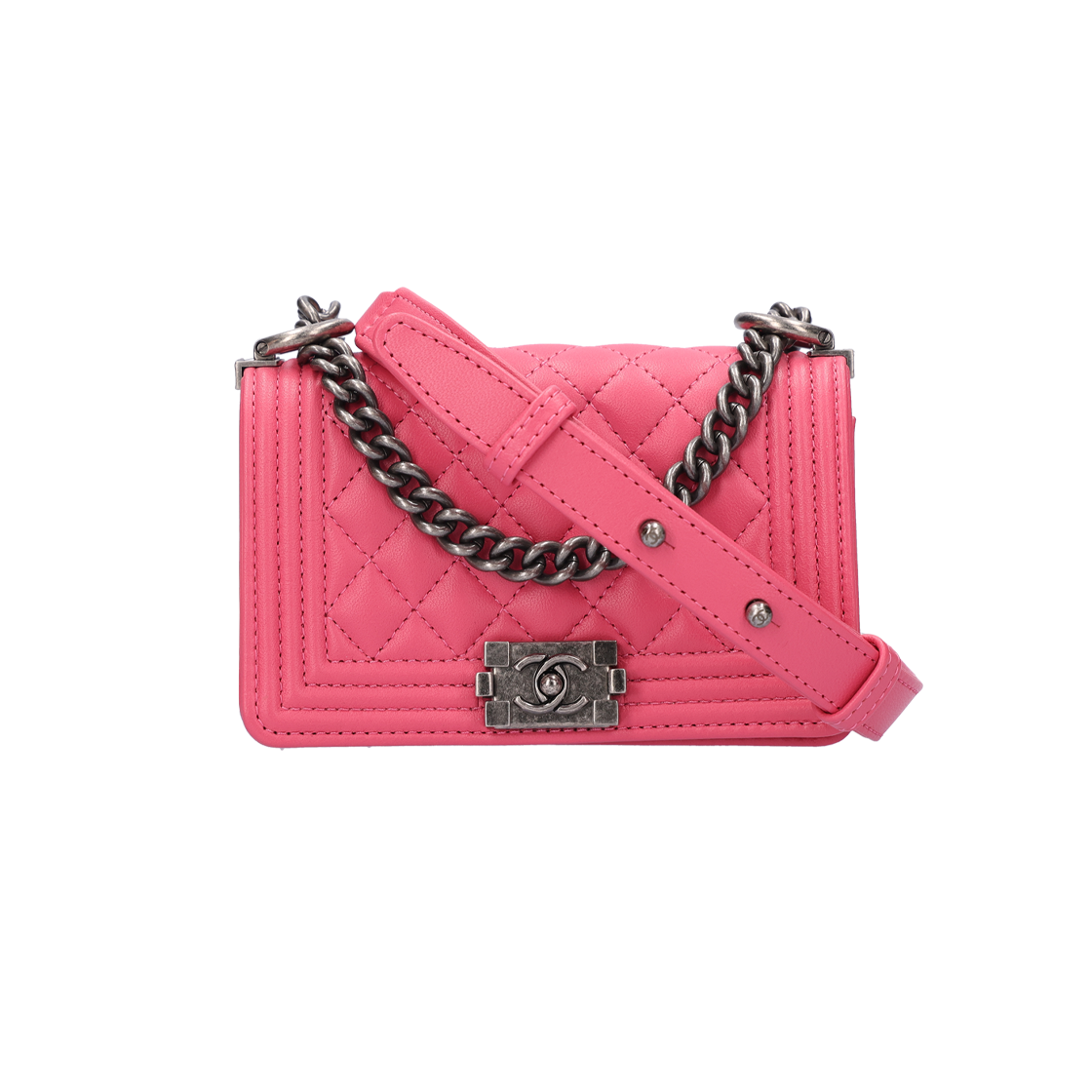 AS1949 Chanel Limited Success Story 4 Mini Bag Lambskin Pink Gold - #5