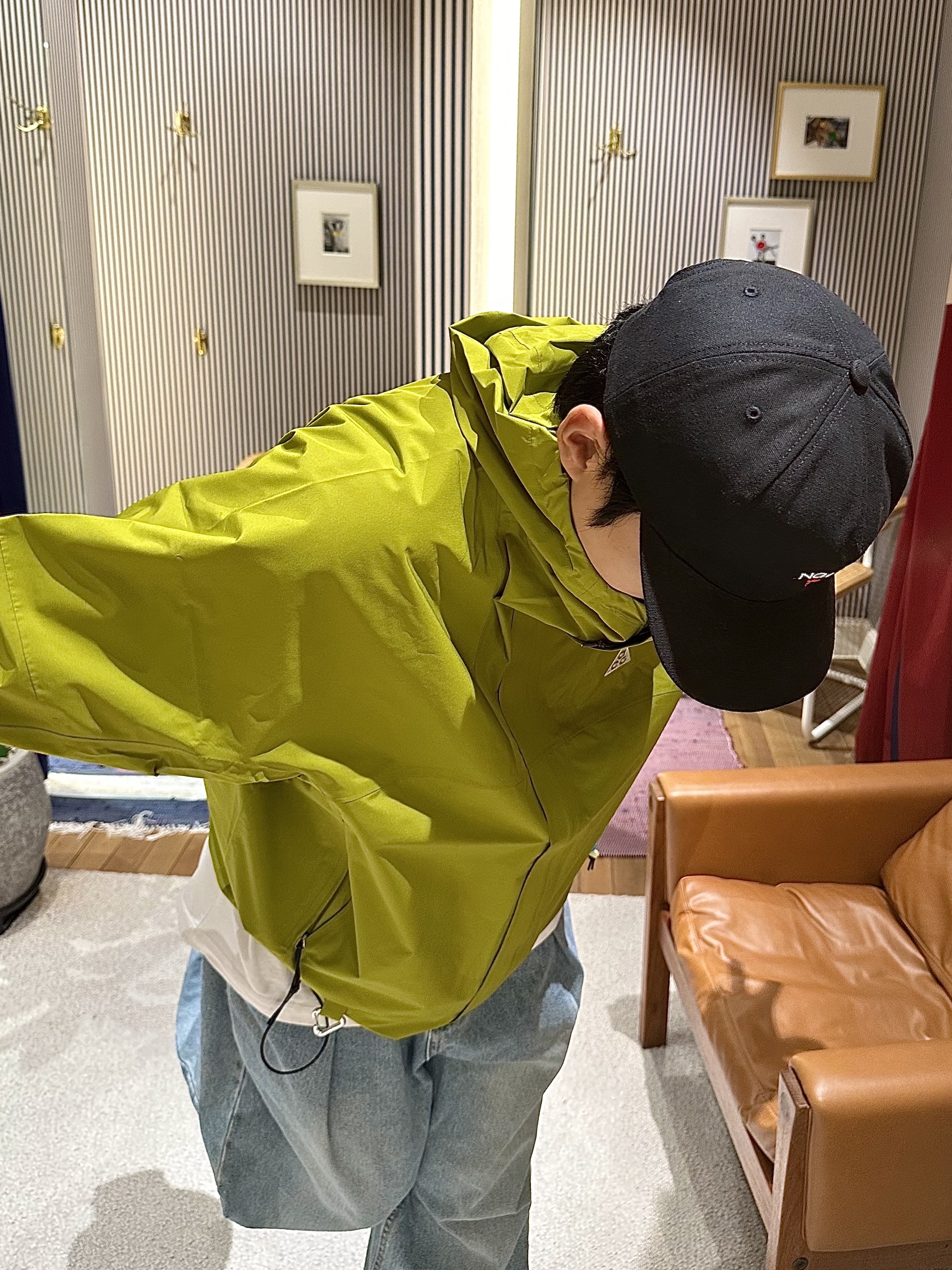 나이키 ACG 스톰핏 ADV 케스케이드 레인 풀 집 자켓 모스 - 아시아 착용 스타일