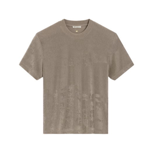 (W) AMI Shiny Jersey Short Sleeve T-Shirt Ash