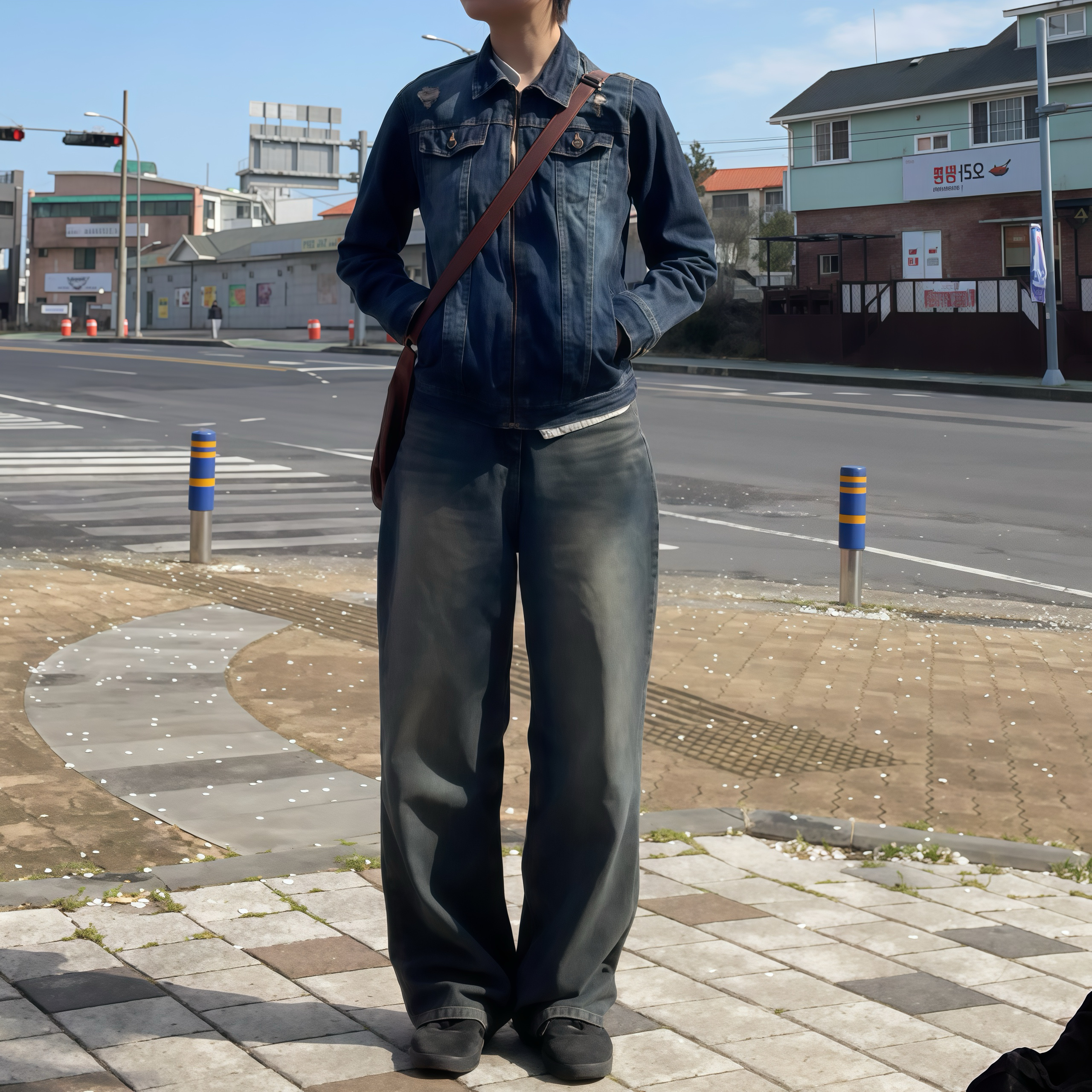 아디다스 가젤 트리플 블랙 착용 스타일 - 2