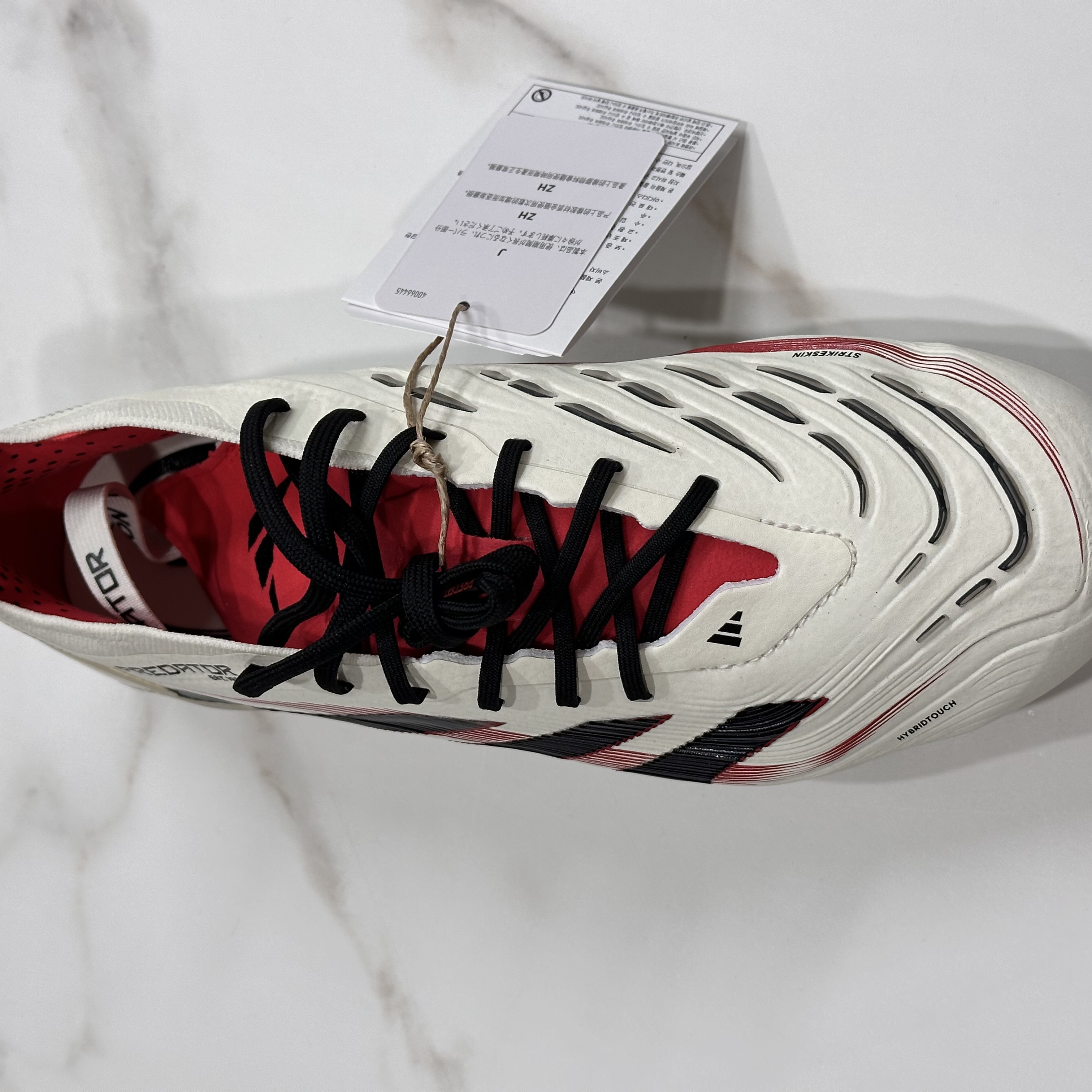 Adidas Predator Elite Foldover Tongue FG Off White Core Black 착용 스타일 - 5