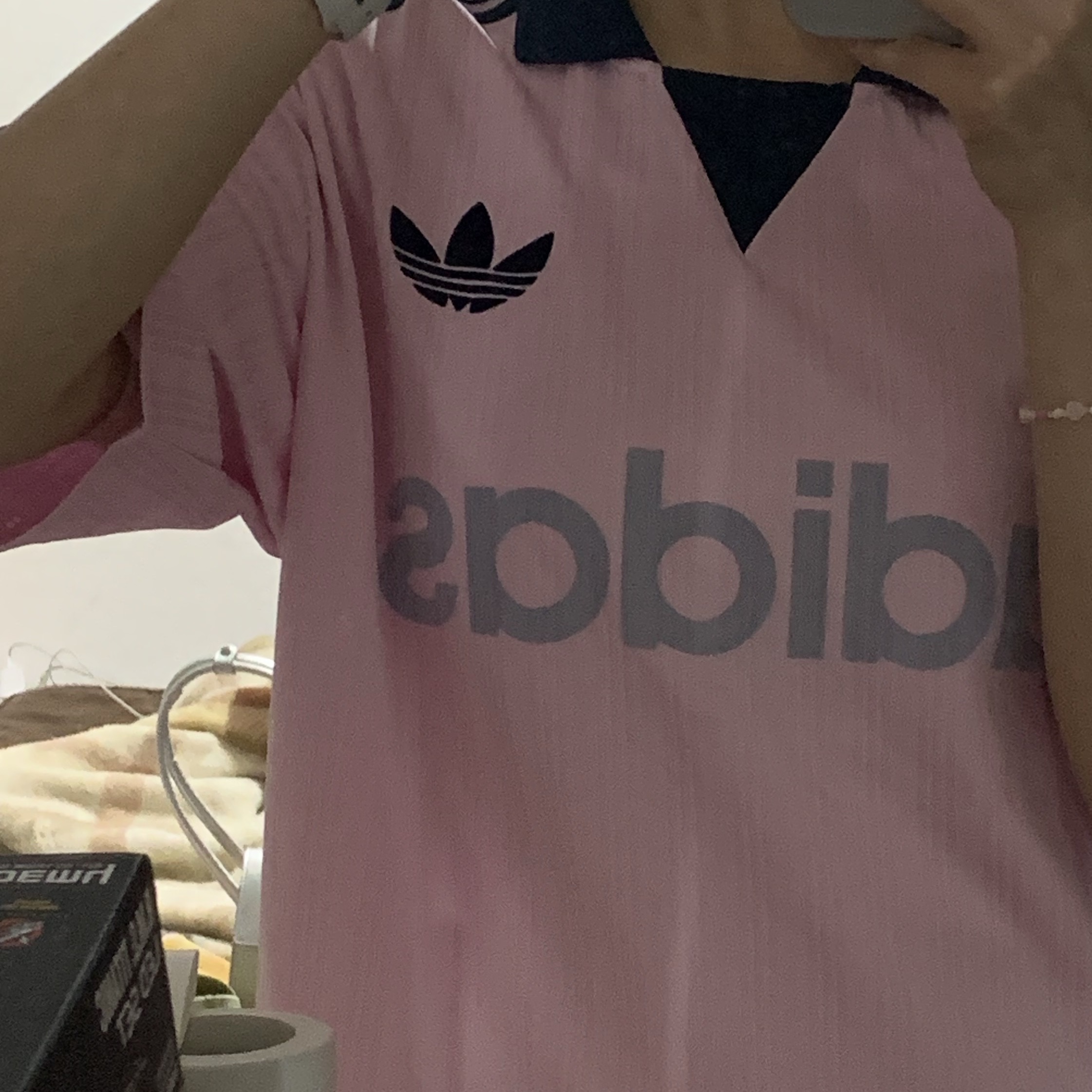 Adidas Originals Collared Goalie Top Clear Pink - KR Sizing 착용 스타일