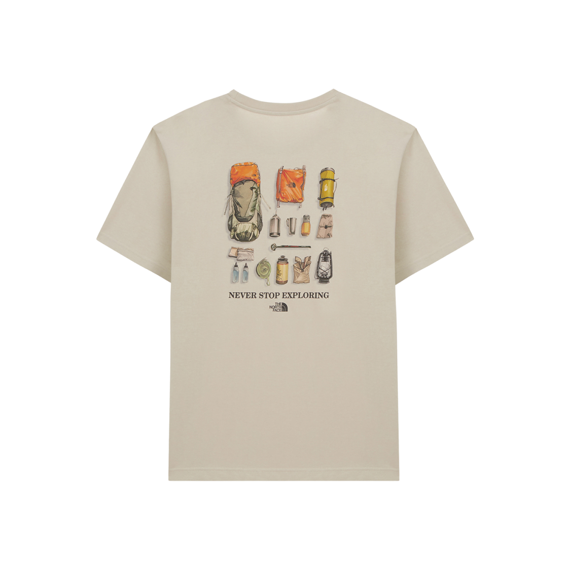 노스페이스 캠프 바이브 숏슬리브 라운드 티셔츠 화이트 샌드 - 25SS(The North Face Camp Vibe S/S Round T-Shirt White Sand - 25SS) - 2