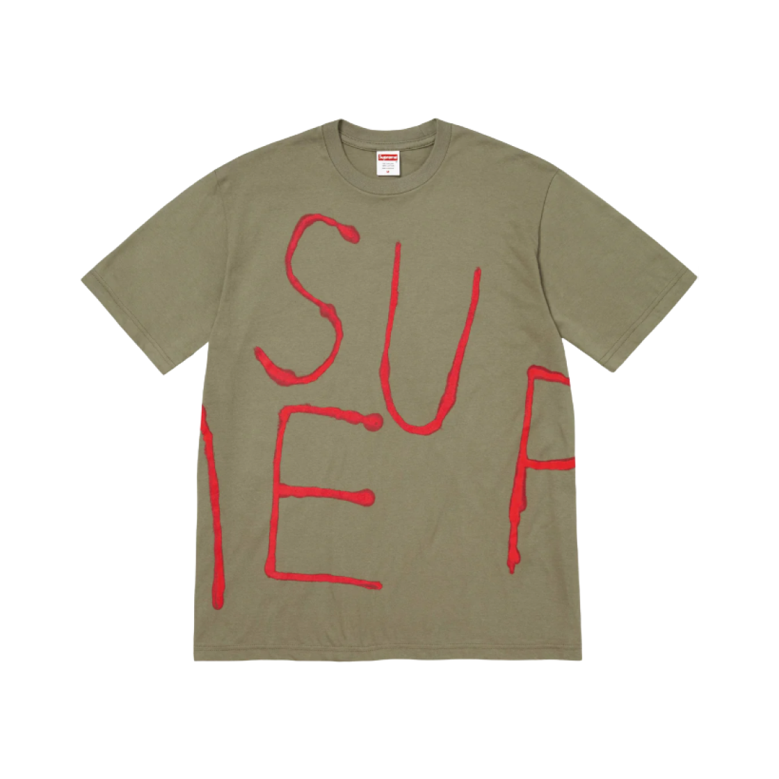 - Supreme Painted T-Shirt Light Olive - 25SS