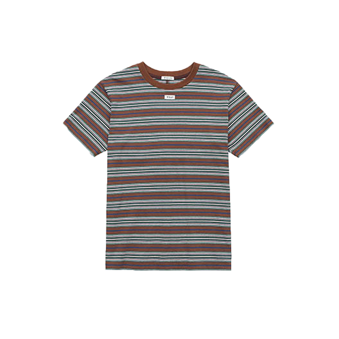 유지 고무 라벨 스트라이프 티셔츠 유니섹스 사워캔디