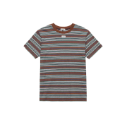 YUJI Rubber Label Stripe T-shirt Unisex Sourcandy