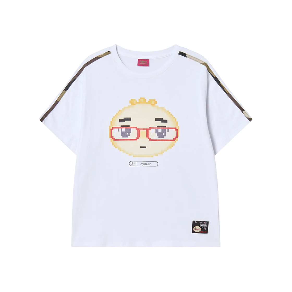 엔와이엑스엑스 x 안경만두 NYGD 탄 티셔츠 화이트(NYXX x Glass Dumpling NYGD Tan T-Shirt White)