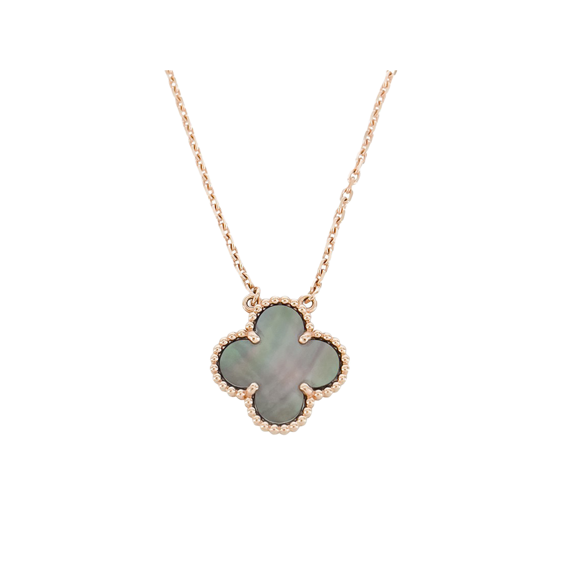 VCARP4KK00 Van Cleef & Arpels Vintage Alhambra Necklace 18K Yellow Gold Grey Mother of Pearl - 대표 이미지 #1