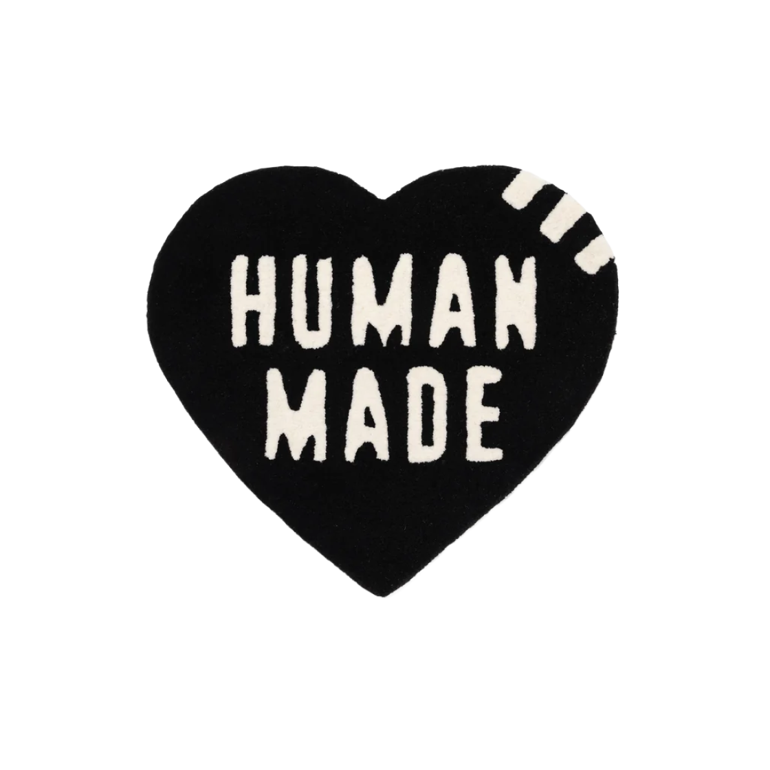 휴먼 메이드 하트 미디움 러그 블랙 | Human Made | KREAM