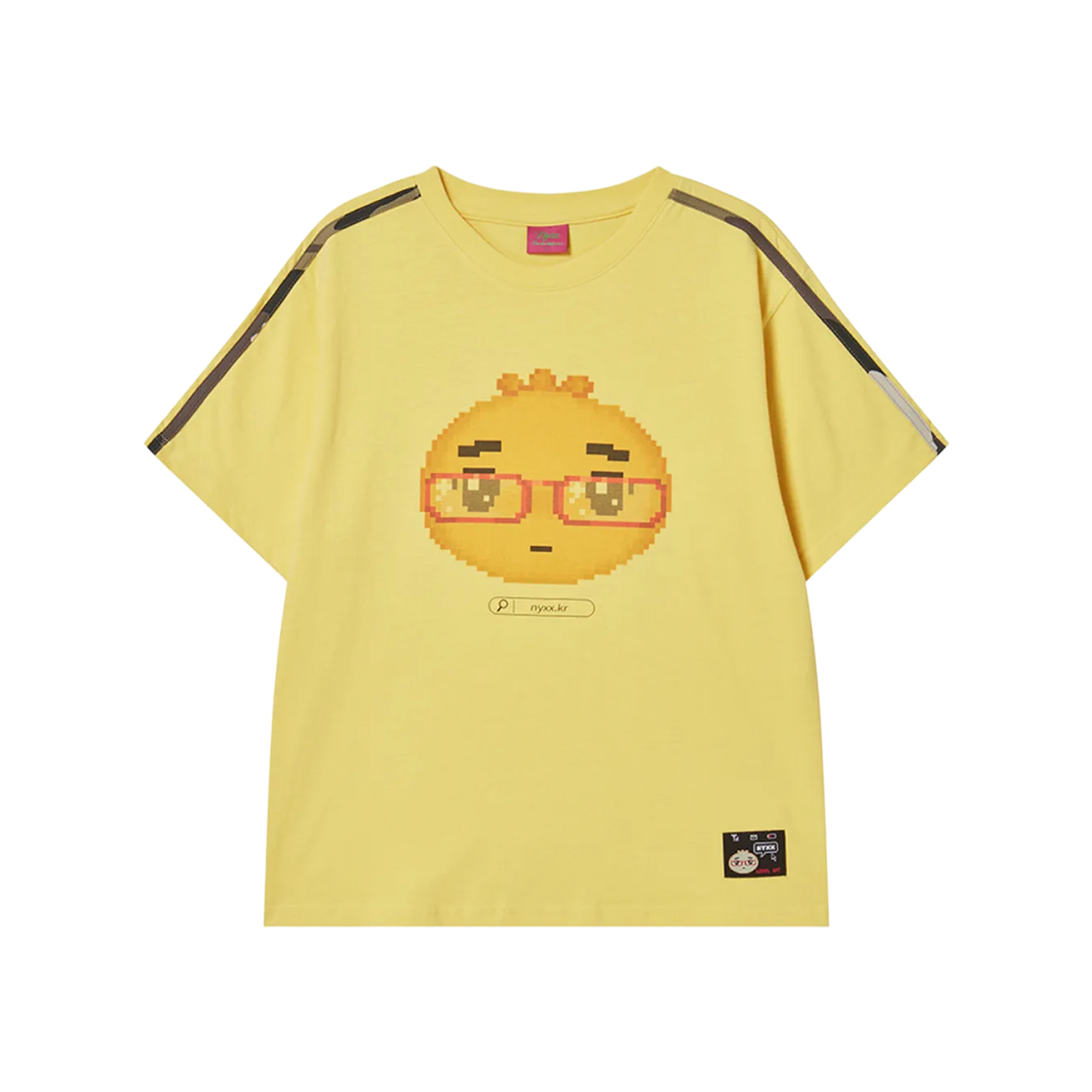 엔와이엑스엑스 x 안경만두 NYGD 탄 티셔츠 옐로우(NYXX x Glass Dumpling NYGD Tan T-Shirt Yellow)