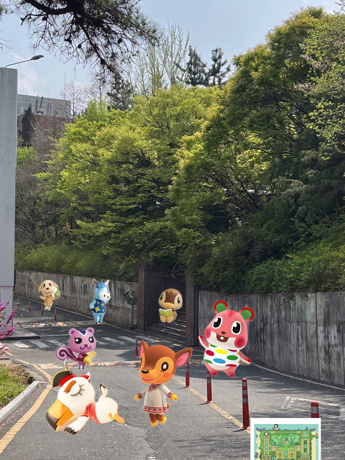 베이프 베이비 마일로 플러시 모바일 백 브라운 착용 스타일 - 3