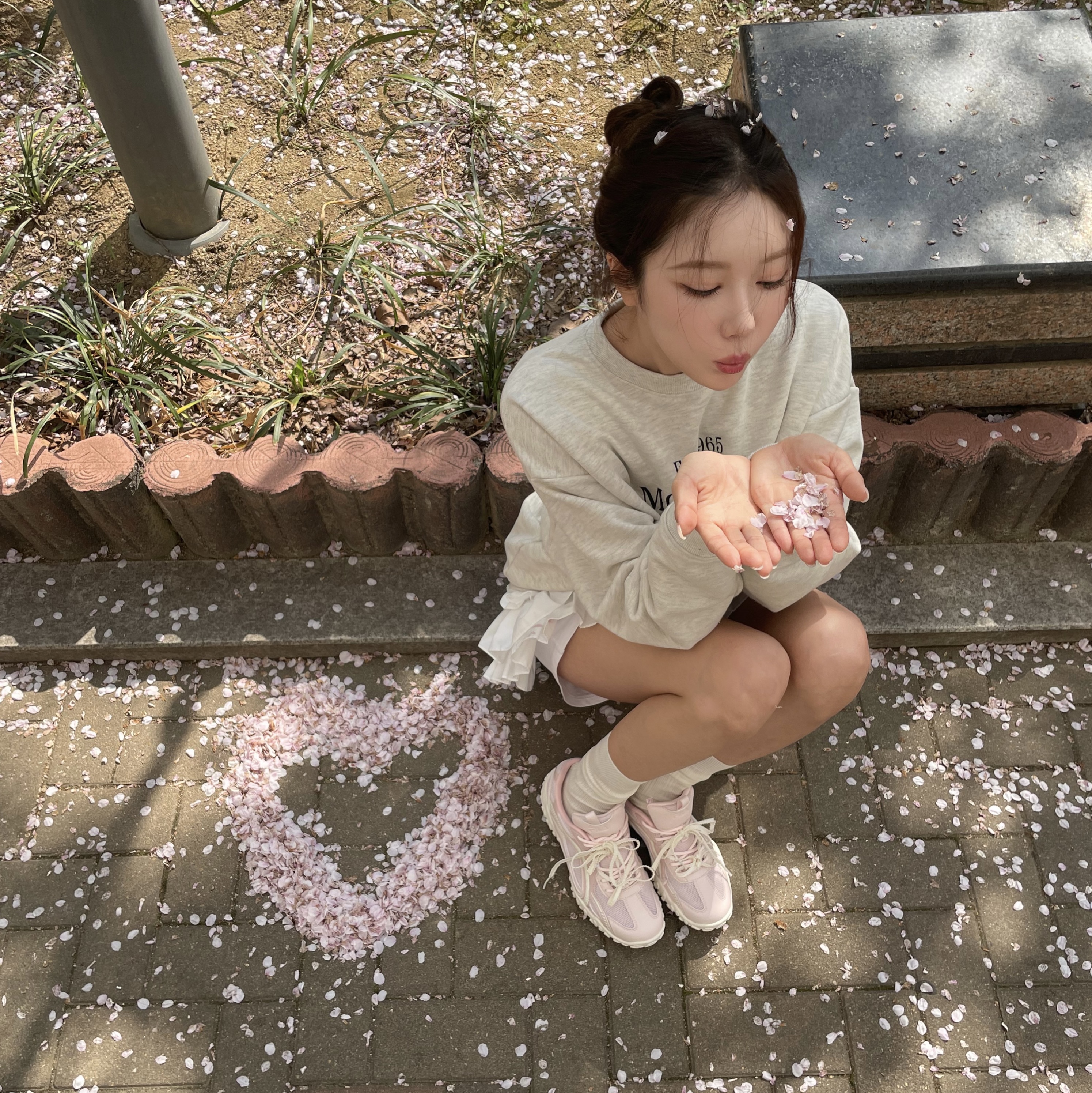 (W) 휠라 에샤페 블라썸 착용 스타일 - 6