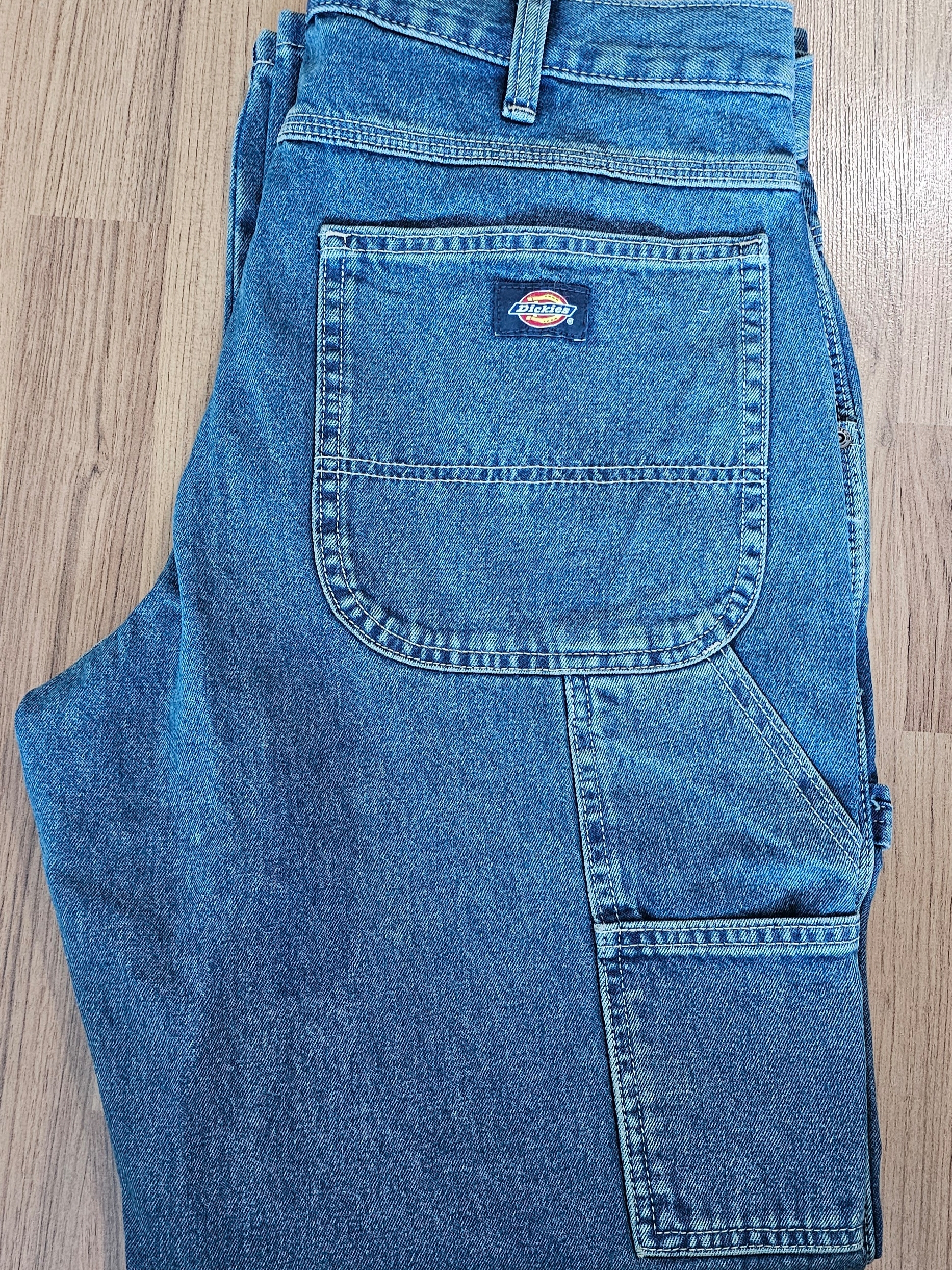 Dickies Relaxed Fit Heavyweight Duck Carpenter Pants Rinsed Moss Green 착용 스타일