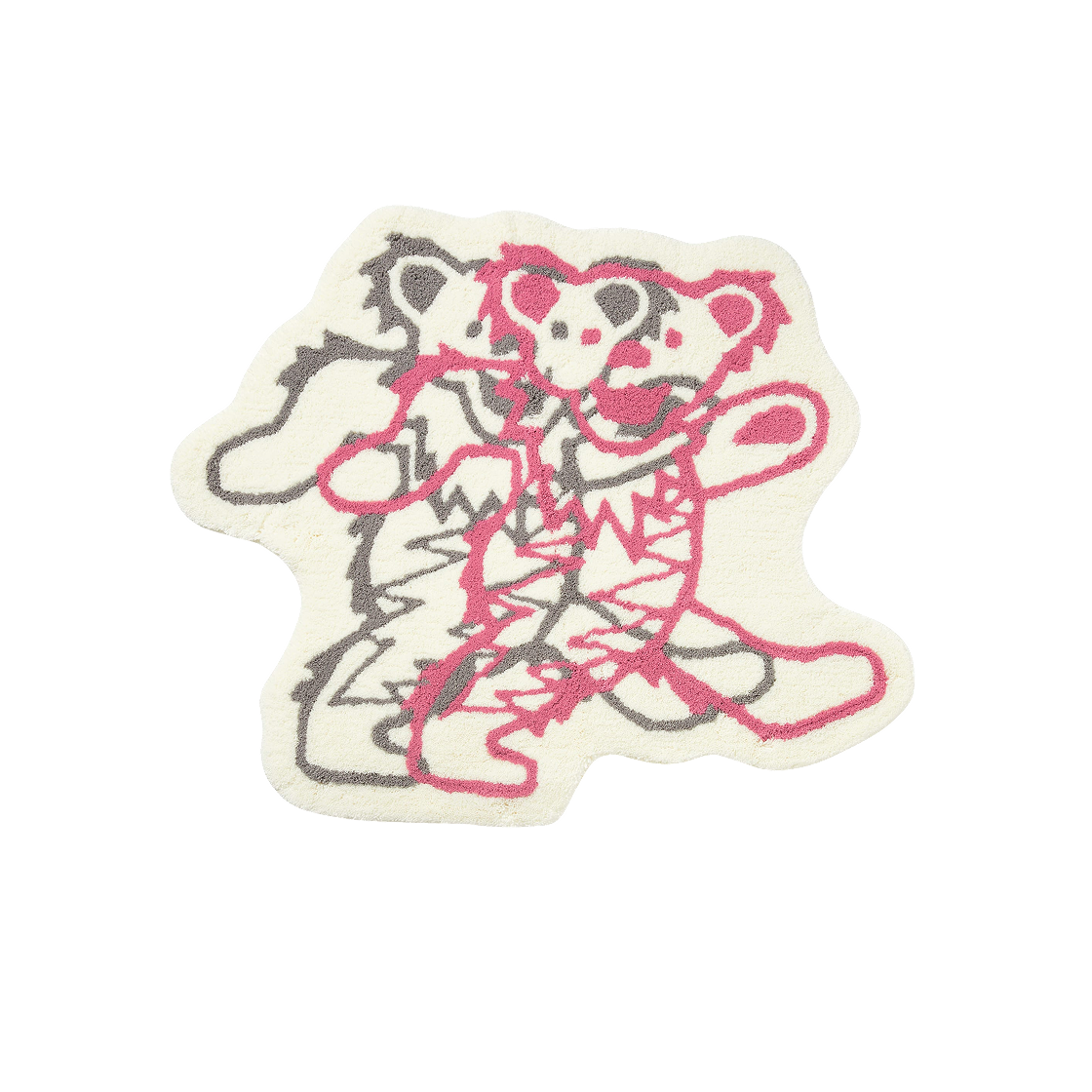 디스이즈네버댓 x 그레이트풀 데드 오버랩 라이트닝 베어스 러그 내츄럴(thisisneverthat x Grateful Dead Overlap Lightning Bears Rug Natural)