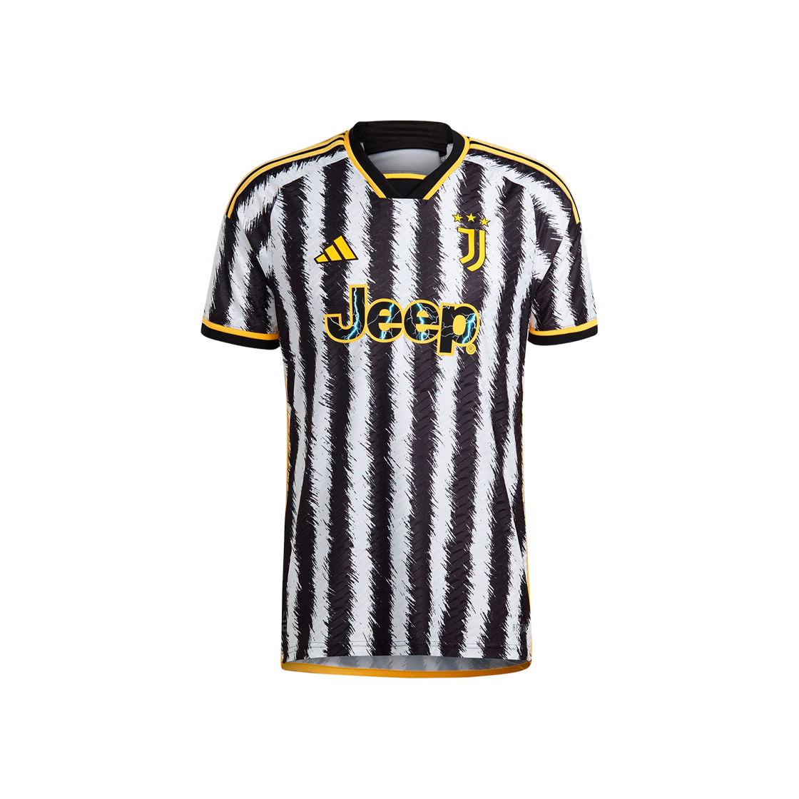아디다스 유벤투스 2023/24 홈 어센틱 저지 화이트 블랙 - KR 사이즈 (논 마킹 버전)(Adidas Juventus 2023/24 Home Authentic Jersey Black White - KR Sizing (Non Marking Ver.)) - 1