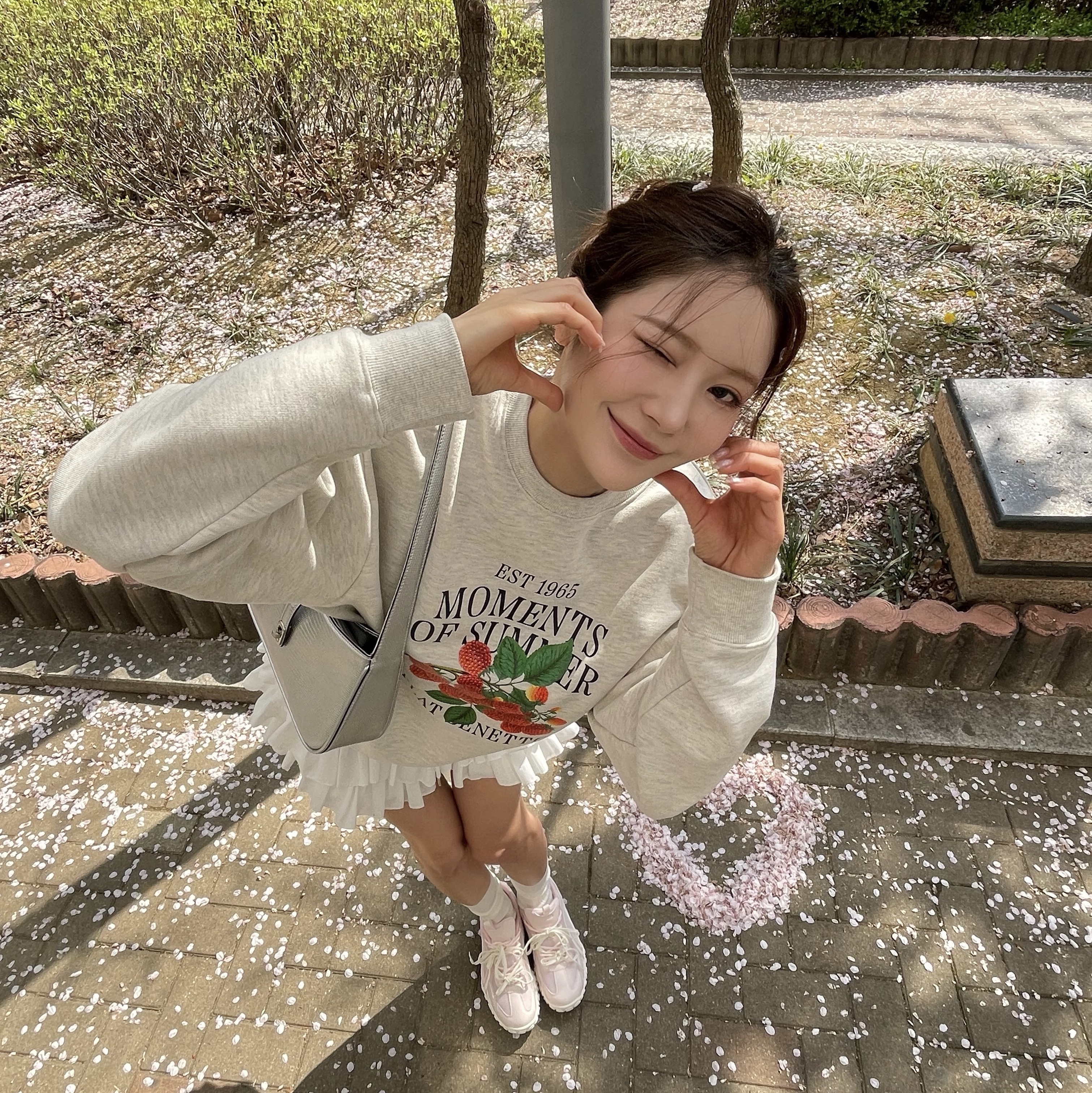 (W) 휠라 에샤페 블라썸 착용 스타일 - 5
