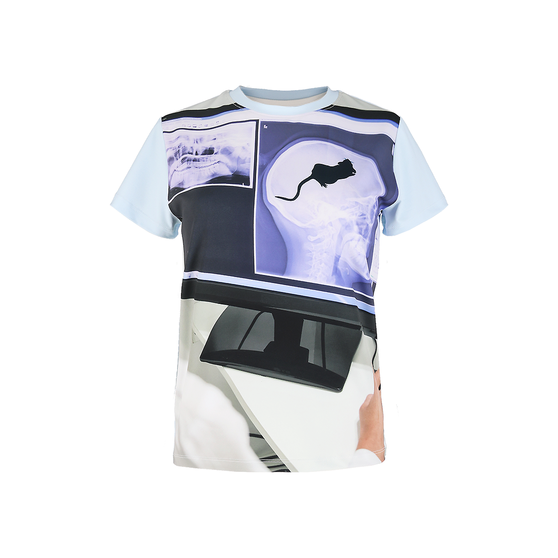 HKSS25009 Honkyo Baby Half Tee Rat Skyblue