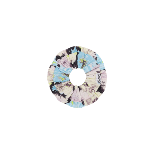 (W) Ganni Floral Printed Cotton Scrunchie Multicolour